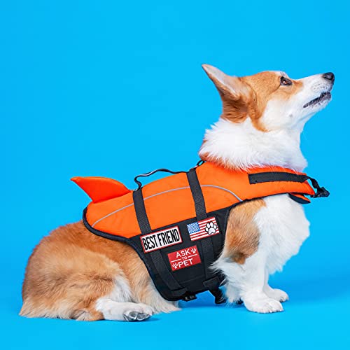 10 Piece Service Dog Patches Set – American Flag & Text Patches with Hook-and-Loop Backing for Vests and Harnesses