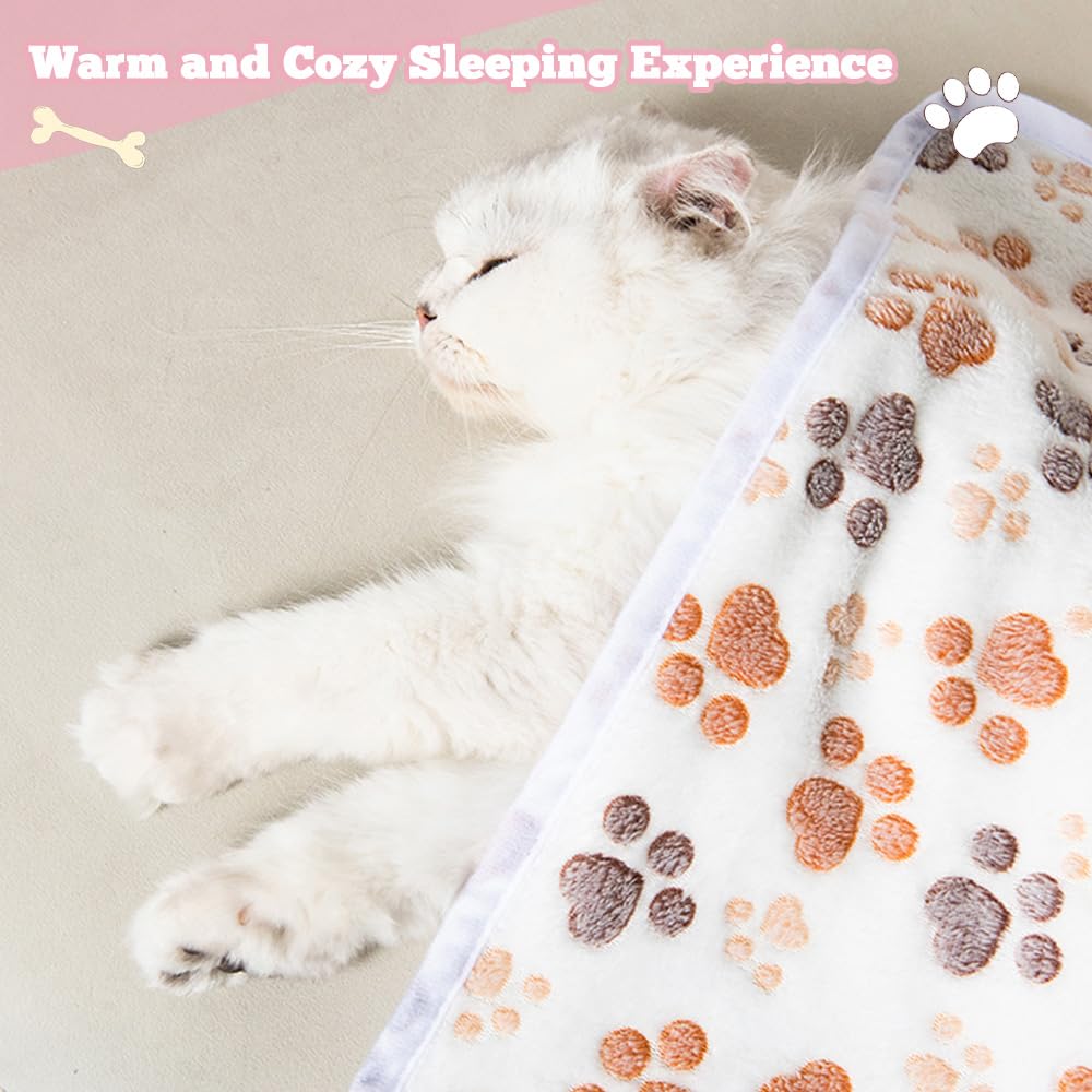 12 Pack Small Fleece Dog Blankets – Washable Pet Throws for Cats, Guinea Pigs & Kittens (23x16 Inches, 4 Colors)
