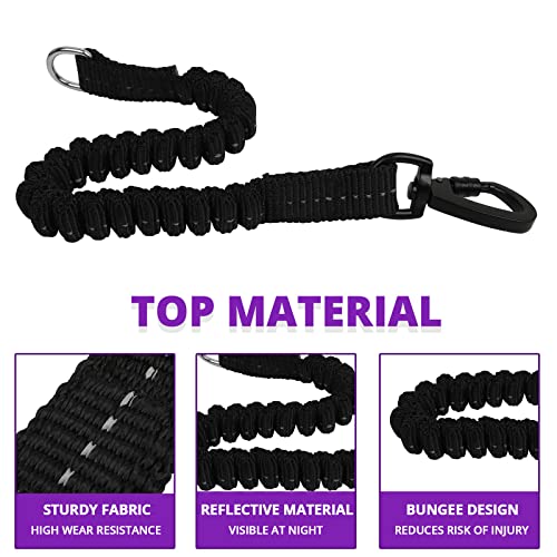 15 FT Long Dog Leash by jenico - Heavy Duty with Bungee, Swivel Hook, Reflective Stitching, Padded Handle for Training and Walks