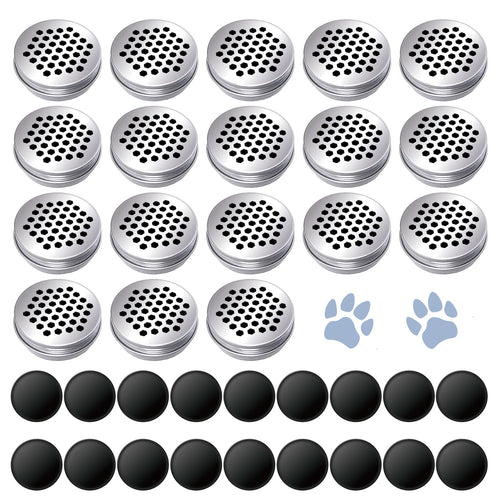 18 Pack Nose Work Tins for Dogs - Aluminum Scent Training Cans with Magnetic Dots, Scent Work Training Kit