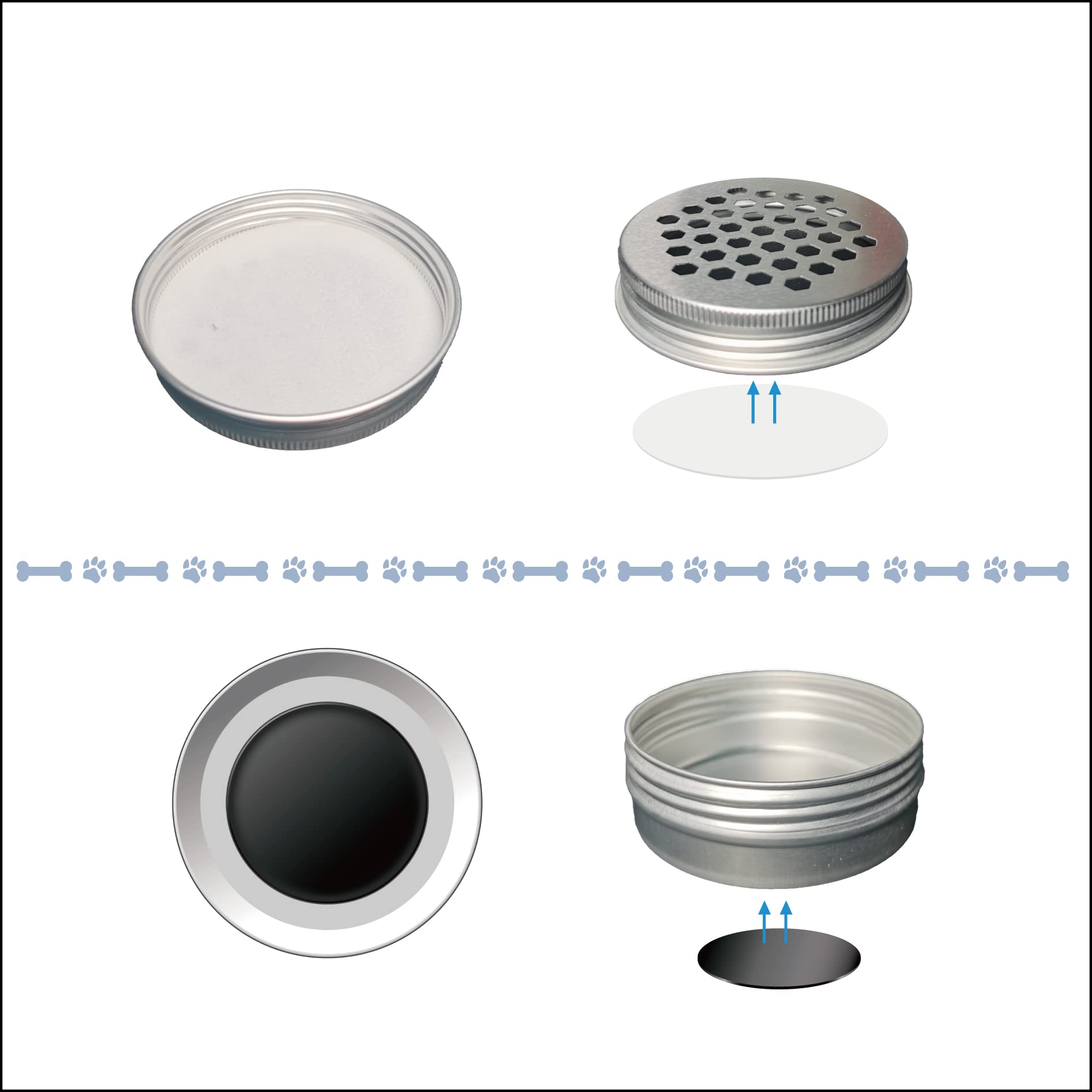 18 Pack Nose Work Tins for Dogs - Aluminum Scent Training Cans with Magnetic Dots, Scent Work Training Kit
