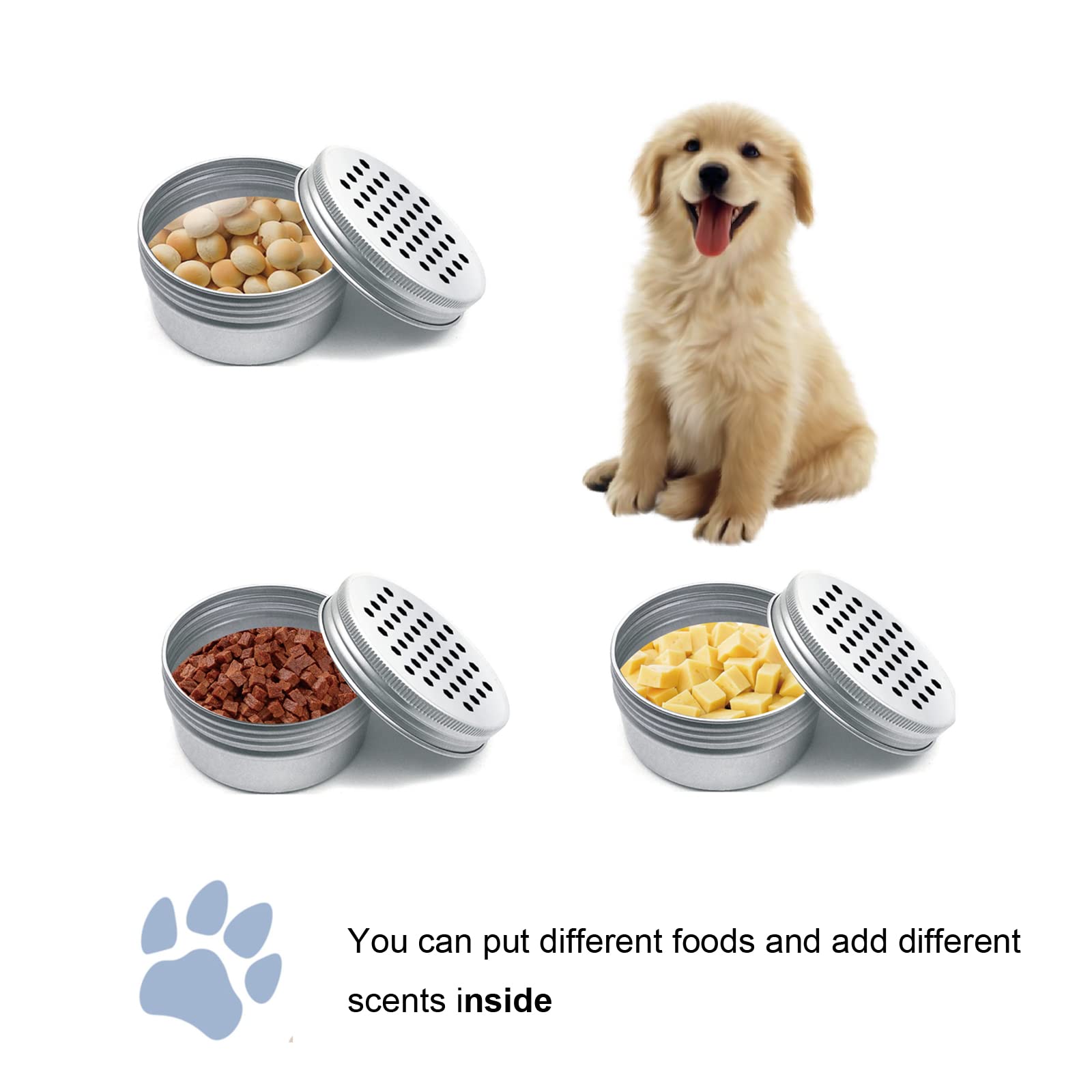 18 Pack Nose Work Tins for Dogs - Aluminum Scent Training Cans with Magnetic Dots, Scent Work Training Kit