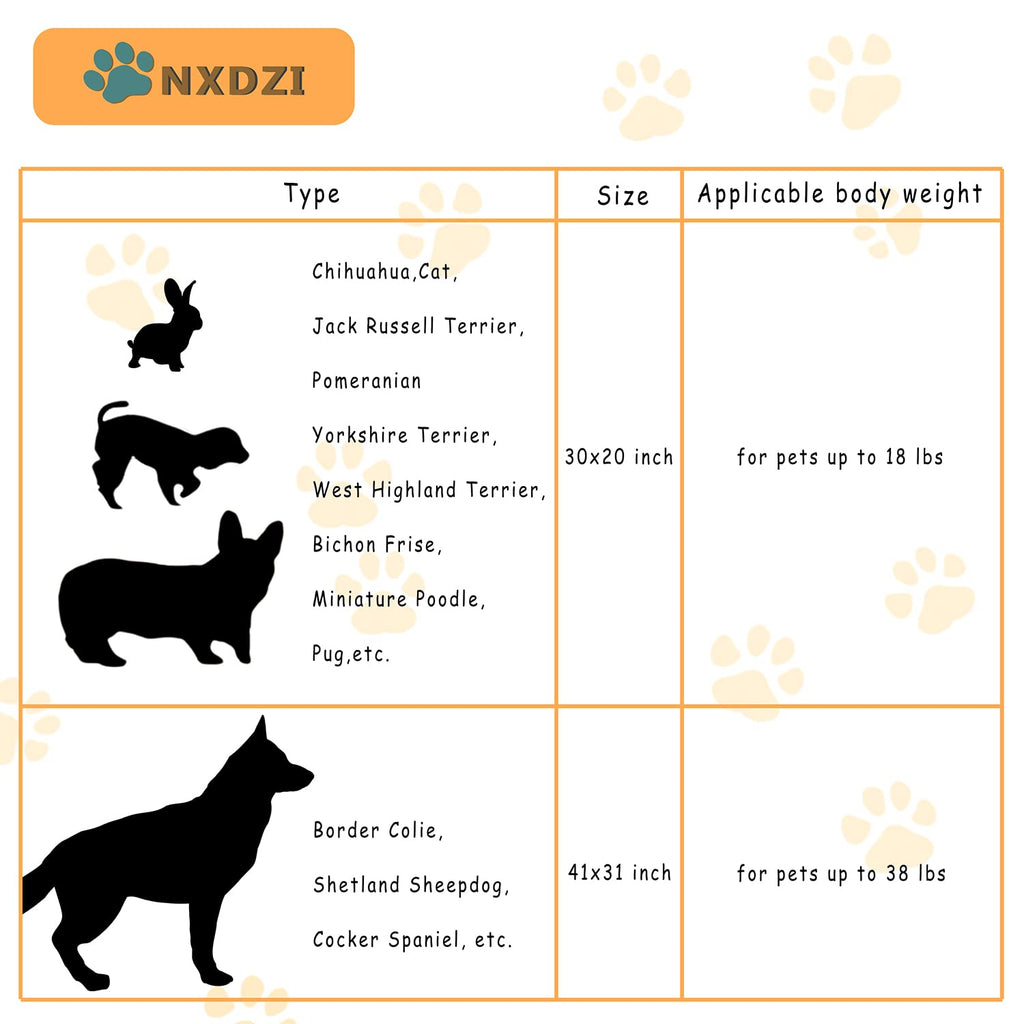 3 Pack Dog Blankets 41x31 Inches - Soft Fleece Pet Blanket for Dogs, Cats - Washable Paw Print Design