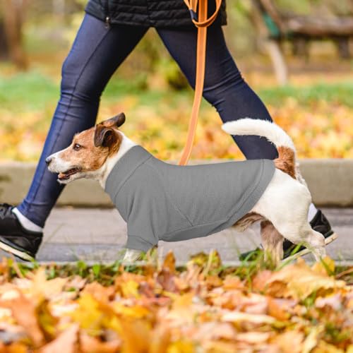 3-Pack Fleece Dog Sweaters for Large Dogs - Turtleneck Warm Sweatshirts (Gray, Royal Blue, Navy, Size L)
