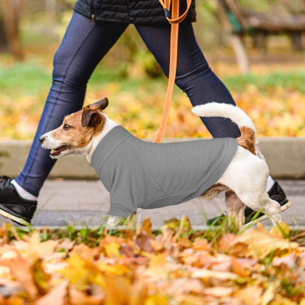 3-Pack Fleece Dog Sweaters for Large Dogs – Turtleneck, Soft & Warm – Gray/Royal Blue/Navy, XL