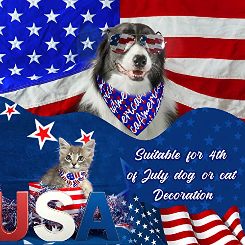 30 Patriotic Dog Bandanas Bulk – Adjustable Washable American Flag Scarf for Small to Large Dogs