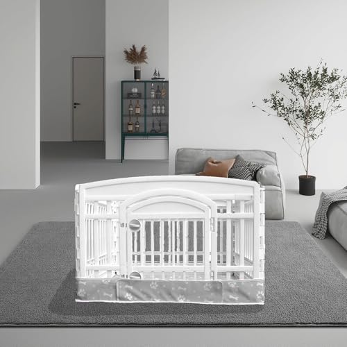 36 Inch Dog Playpen Bottom Pad - Gray Waterproof Reusable Mat for 4-Panel Exercise Pen (Playpen Not Included)