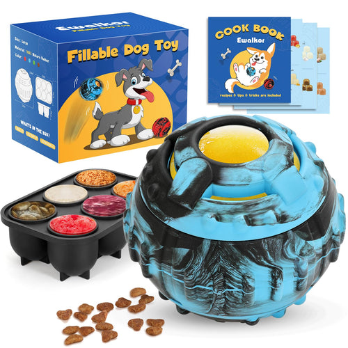 4-in-1 Dog Toy: Frozen Treat Dispenser & Licking Ball for Mental Enrichment