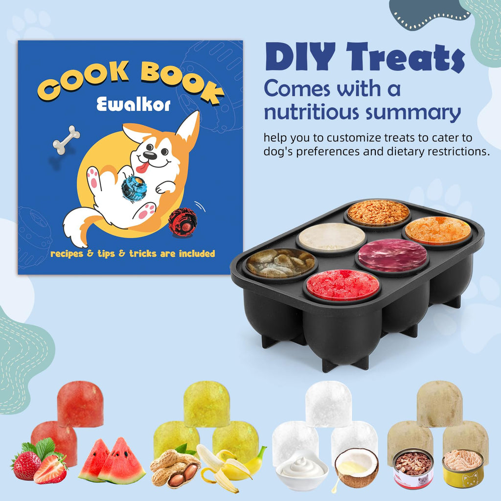 4-in-1 Dog Toy: Frozen Treat Dispenser & Licking Ball for Mental Enrichment