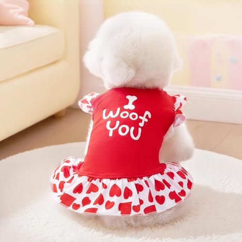 4 Pack Small Dog Flower Dresses for Teacup Breeds – XPUDAC Colorful Puppy Apparel (Medium, 8-11 lbs)