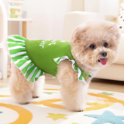4 Pack Small Dog Flower Dresses for Teacup Breeds – XPUDAC Colorful Puppy Apparel (Medium, 8-11 lbs)