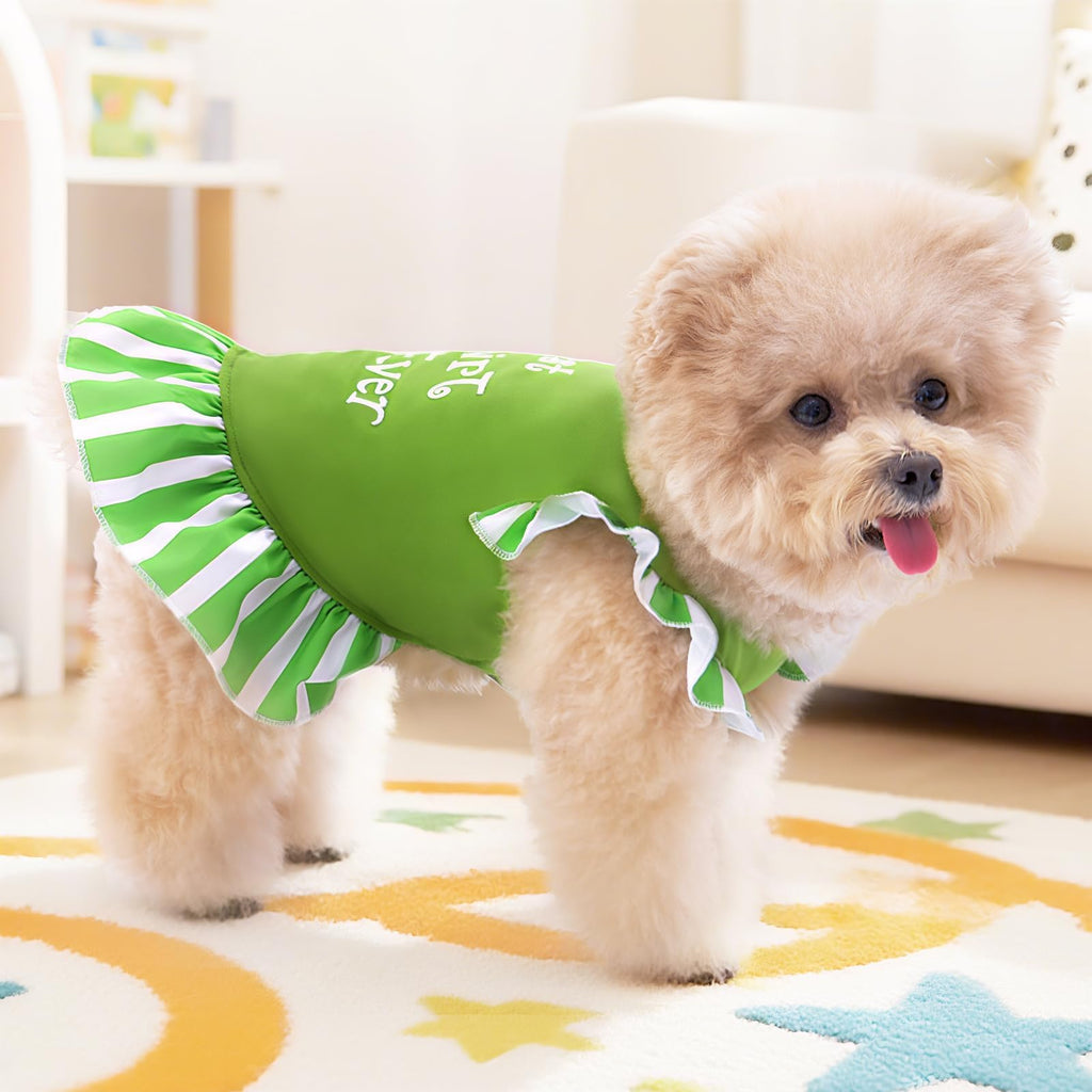 4 Pack Small Dog Flower Dresses for Teacup Breeds – XPUDAC Colorful Puppy Apparel (Medium, 8-11 lbs)