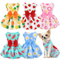 5-Pack Floral Summer Dog Dresses for Small Dogs – Cute Bowknot Design by BAOBICUTE