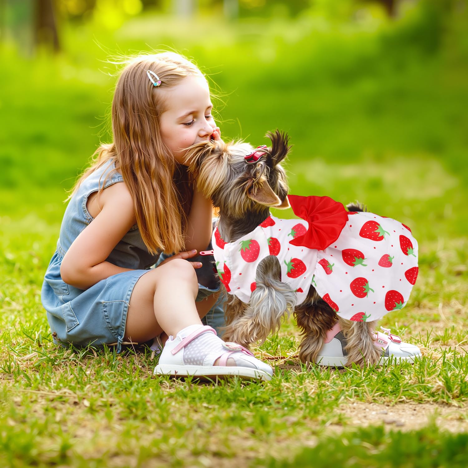 5-Pack Floral Summer Dog Dresses for Small Dogs – Cute Bowknot Design by BAOBICUTE