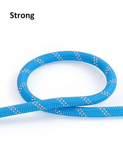 50-Foot Long Dog Leash for Training - Reflective Rope Check Cord with Swivel Hooks, Heavy Duty Nylon for Large & Medium Dogs