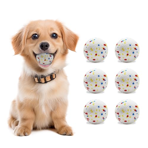 6 Pack ETPU Dog Balls 2.2 Inch – Stain-Resistant, Chew-Friendly, Compatible with Automatic Ball Launchers