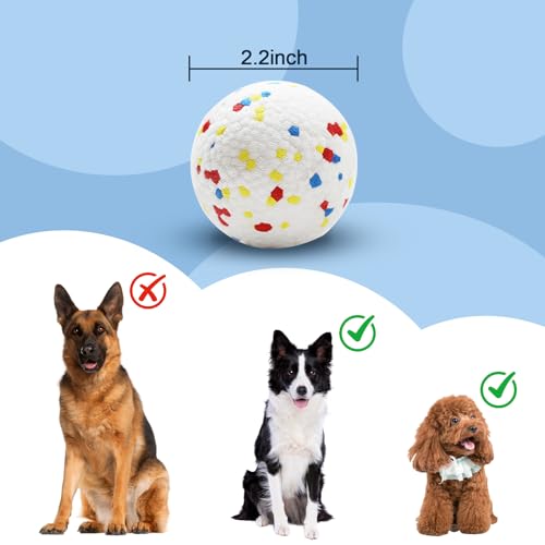 6 Pack ETPU Dog Balls 2.2 Inch – Stain-Resistant, Chew-Friendly, Compatible with Automatic Ball Launchers