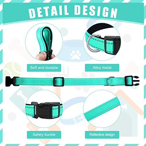 6-Pack Reflective Dog Collars – Soft Padded Nylon, Adjustable Safety Buckle, Bright Colors for Small, Medium, Large Pets
