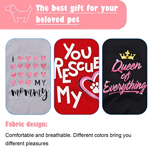 6 Pack Soft Breathable Dog T-Shirts for Small Dogs - Sleeveless Vests with Letters for Chihuahua Yorkies (Size S)
