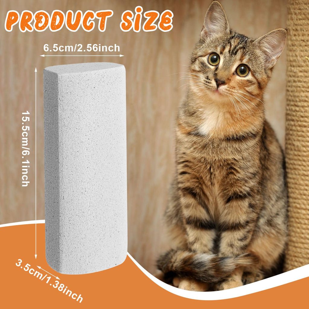 Abbylike 6-Pack Pet Hair Remover Pumice Stones - Gray, 6.1 x 2.56 x 1.4 Inch for Carpet, Couch, Car Upholstery