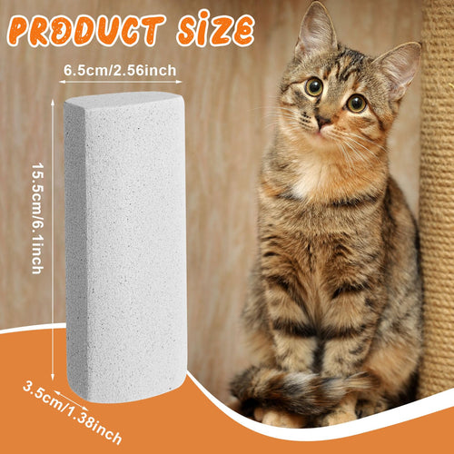 Abbylike 6-Pack Pet Hair Remover Pumice Stones - Gray, 6.1 x 2.56 x 1.4 Inch for Carpet, Couch, Car Upholstery
