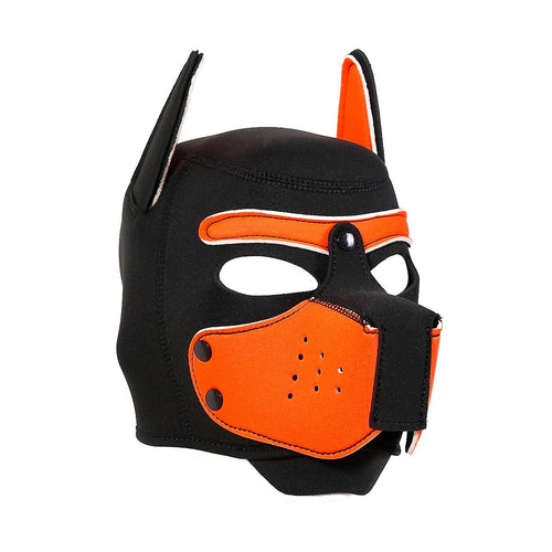 Adult Neoprene Full Face Pup Hood Mask for Cosplay and Pup Play Gear
