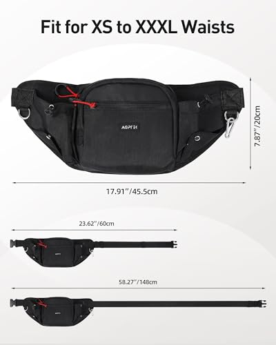AGPTEK Dog Walking Fanny Pack with Removable Treat Pouch & Water Bottle Holders
