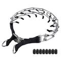 Aheasoun Dog Prong Training Collar - 19.6 Inch, Quick Release Buckle, Comfort Rubber Tips for Medium Dogs (30-70 lbs)