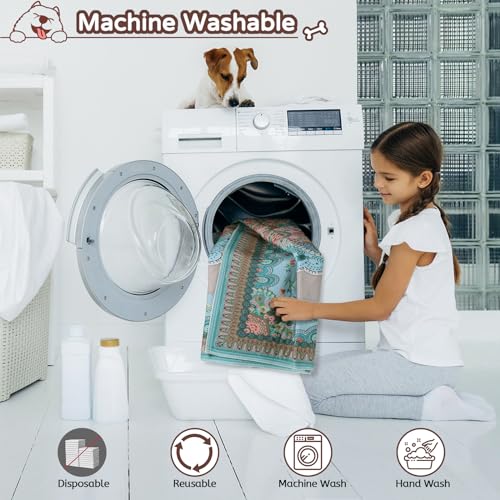 Aitmexcn 36x36 Washable Pee Pads for Dogs, 2 Pack Reusable with Non-Slip Rubber Backing, Super Absorbent Cotton Housebreaking Pads