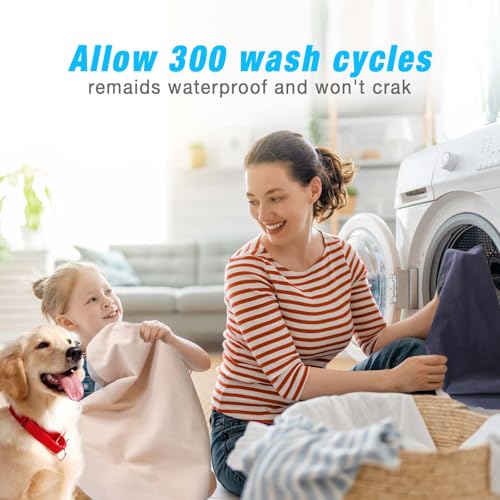 ALWZ-RDY Waterproof Dog Bed Covers Replacement – 2 Pack, 42" x 28", Beige, Noiseless & Elastic Band Design