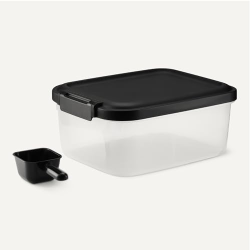 Amazon Basics 10 lb Pet Food Storage Container – BPA-Free, Secure Seal, Scoop Included