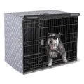 Amazon Basics Dog Crate Cover for 42-Inch Wire Crates – Heavy-Duty with Zippered Panels, Recycled Polyester