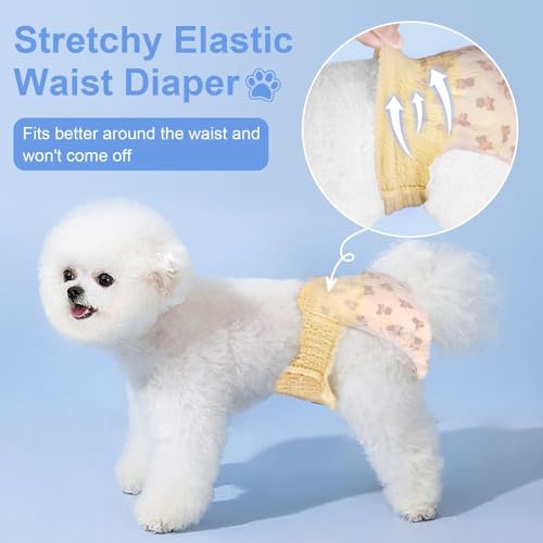 Ambreview Disposable Dog Diapers for Female - XL Size Pull-Up with Stretchy Waist, 10 Count - Super Absorbent and Leak-Proof