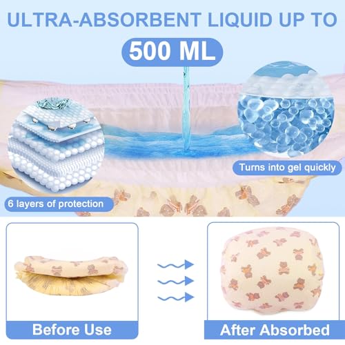 Ambreview Disposable Dog Diapers for Female - XL Size Pull-Up with Stretchy Waist, 10 Count - Super Absorbent and Leak-Proof