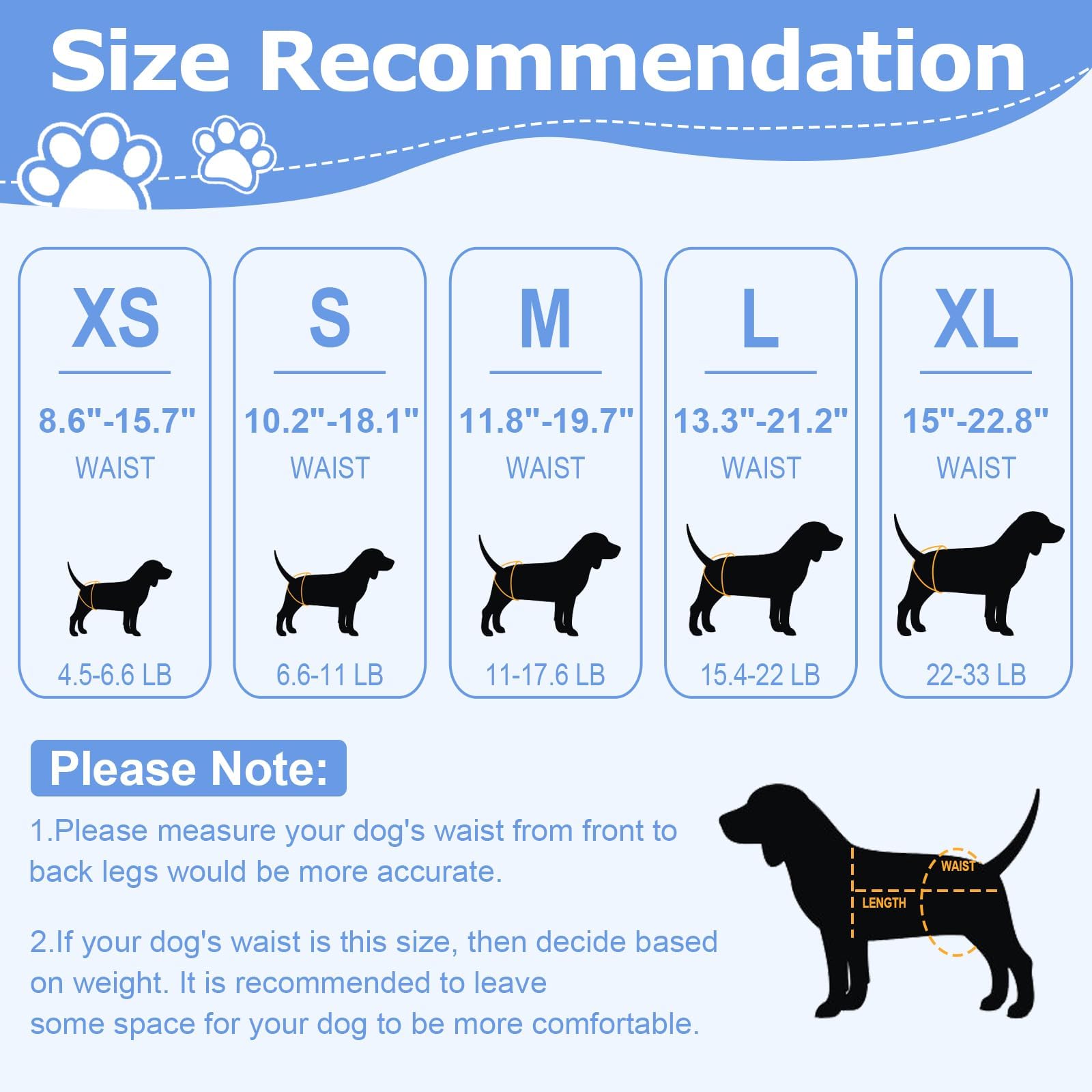 Ambreview Disposable Dog Diapers for Female - XL Size Pull-Up with Stretchy Waist, 10 Count - Super Absorbent and Leak-Proof