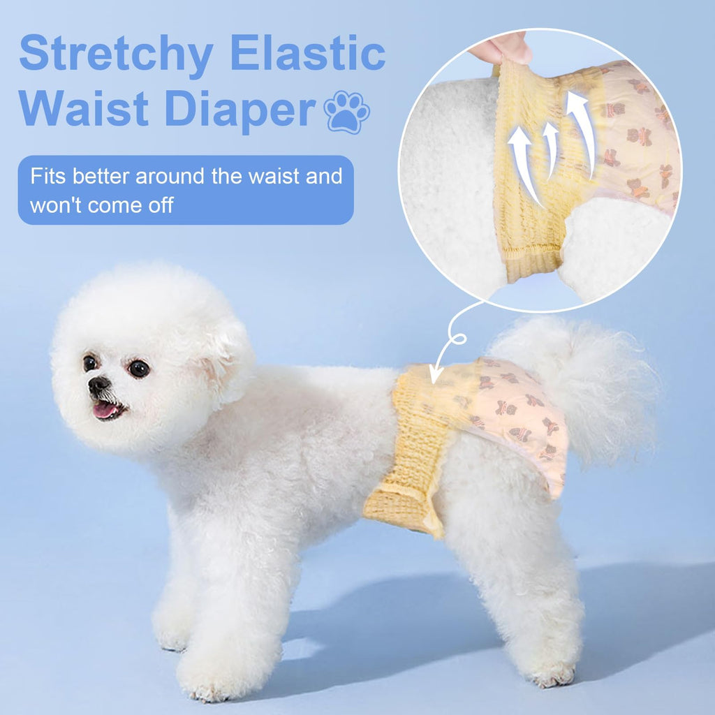 Ambreview Disposable Dog Diapers for Female - XL Size Pull-Up with Stretchy Waist, 10 Count - Super Absorbent and Leak-Proof