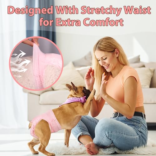 Ambreview Disposable Dog Diapers for Female Dogs, XL (10 Count) – Pull-Up Design with Strong Absorbency