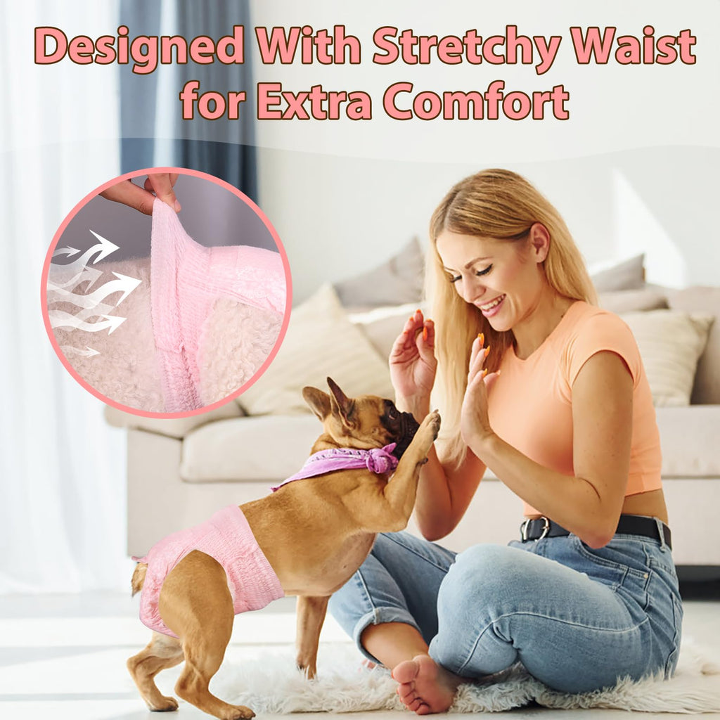 Ambreview Disposable Dog Diapers for Female Dogs, XL (10 Count) – Pull-Up Design with Strong Absorbency
