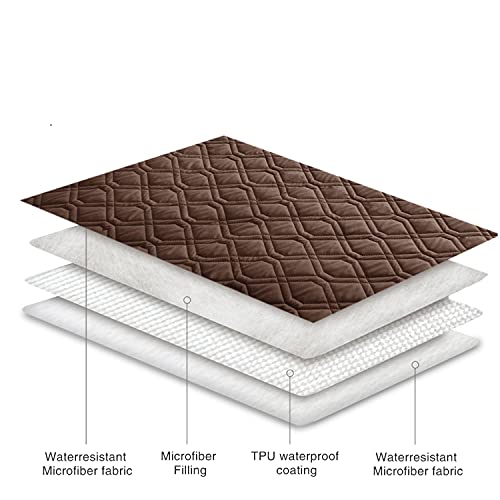 Ameritex Reversible Waterproof Dog Bed Cover for Sofa and Couch - Chocolate/Dark Grey Microfiber Blanket