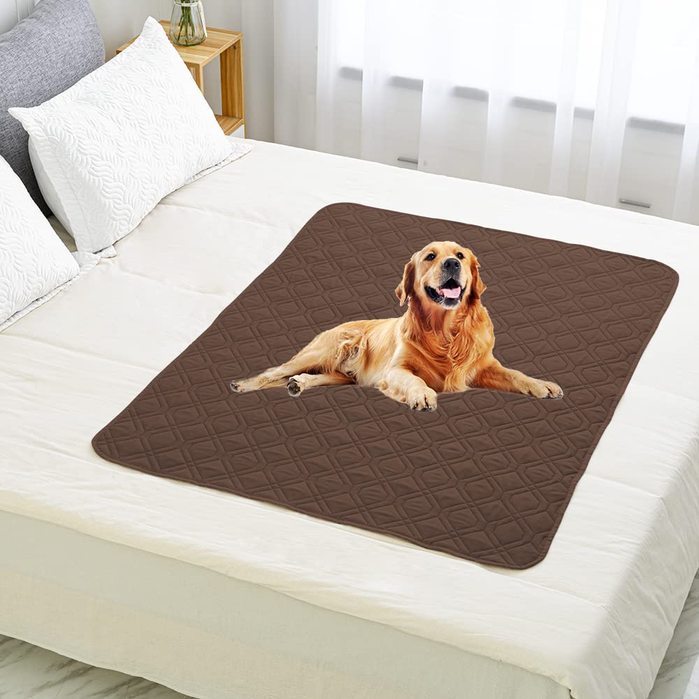 Ameritex Reversible Waterproof Dog Bed Cover for Sofa and Couch - Chocolate/Dark Grey Microfiber Blanket