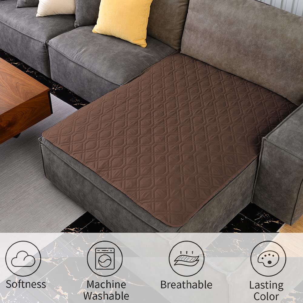 Ameritex Reversible Waterproof Dog Bed Cover for Sofa and Couch - Chocolate/Dark Grey Microfiber Blanket
