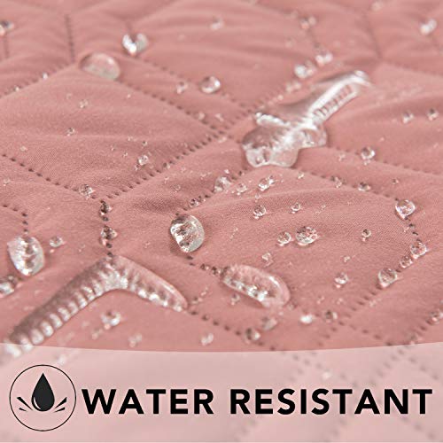 Ameritex Reversible Waterproof Dog Bed Cover – Microfiber Pet Blanket, Pink and Burgundy, 70 x 30 Inches