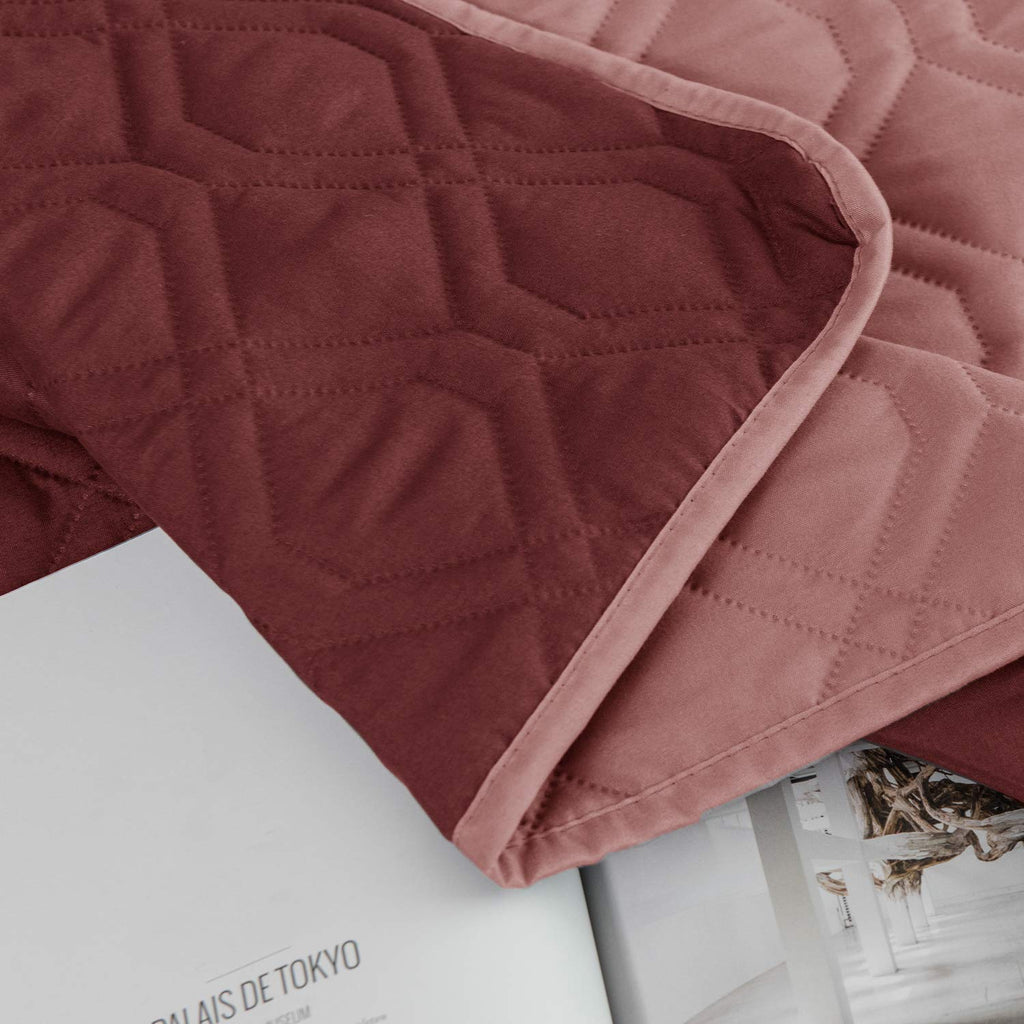 Ameritex Reversible Waterproof Dog Bed Cover – Microfiber Pet Blanket, Pink and Burgundy, 70 x 30 Inches