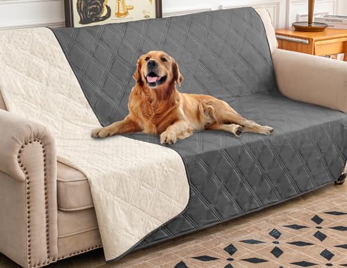 Ameritex Waterproof Dog Bed Cover - Anti-Slip Pet Blanket for Furniture, Darkgrey