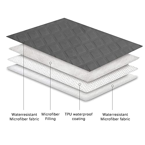 Ameritex Waterproof Dog Bed Cover - Anti-Slip Pet Blanket for Furniture, Darkgrey