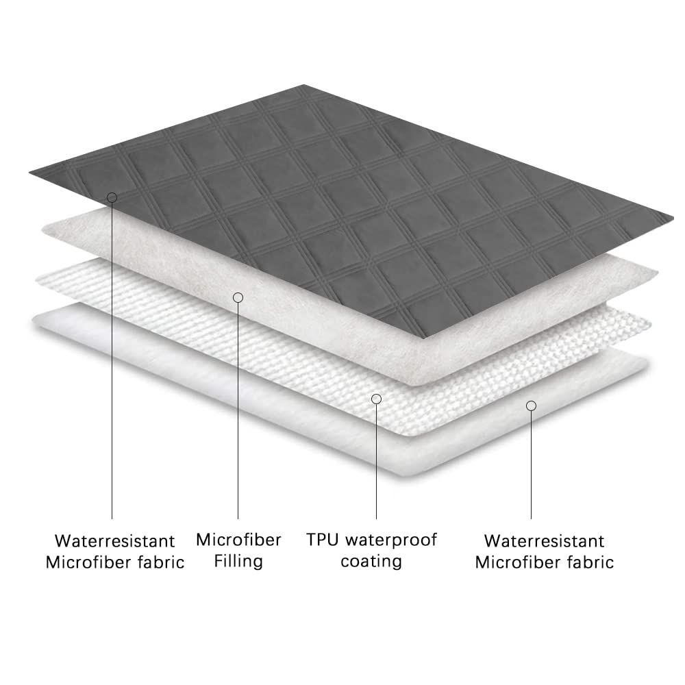 Ameritex Waterproof Dog Bed Cover - Anti-Slip Pet Blanket for Furniture, Darkgrey