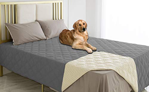 Ameritex Waterproof Dog Bed Cover - Anti-Slip Pet Blanket for Furniture, Darkgrey