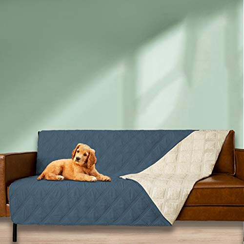 Ameritex Waterproof Dog Bed Cover - Navy Blue 40x50 Inch Pet Blanket with Anti-Slip Back