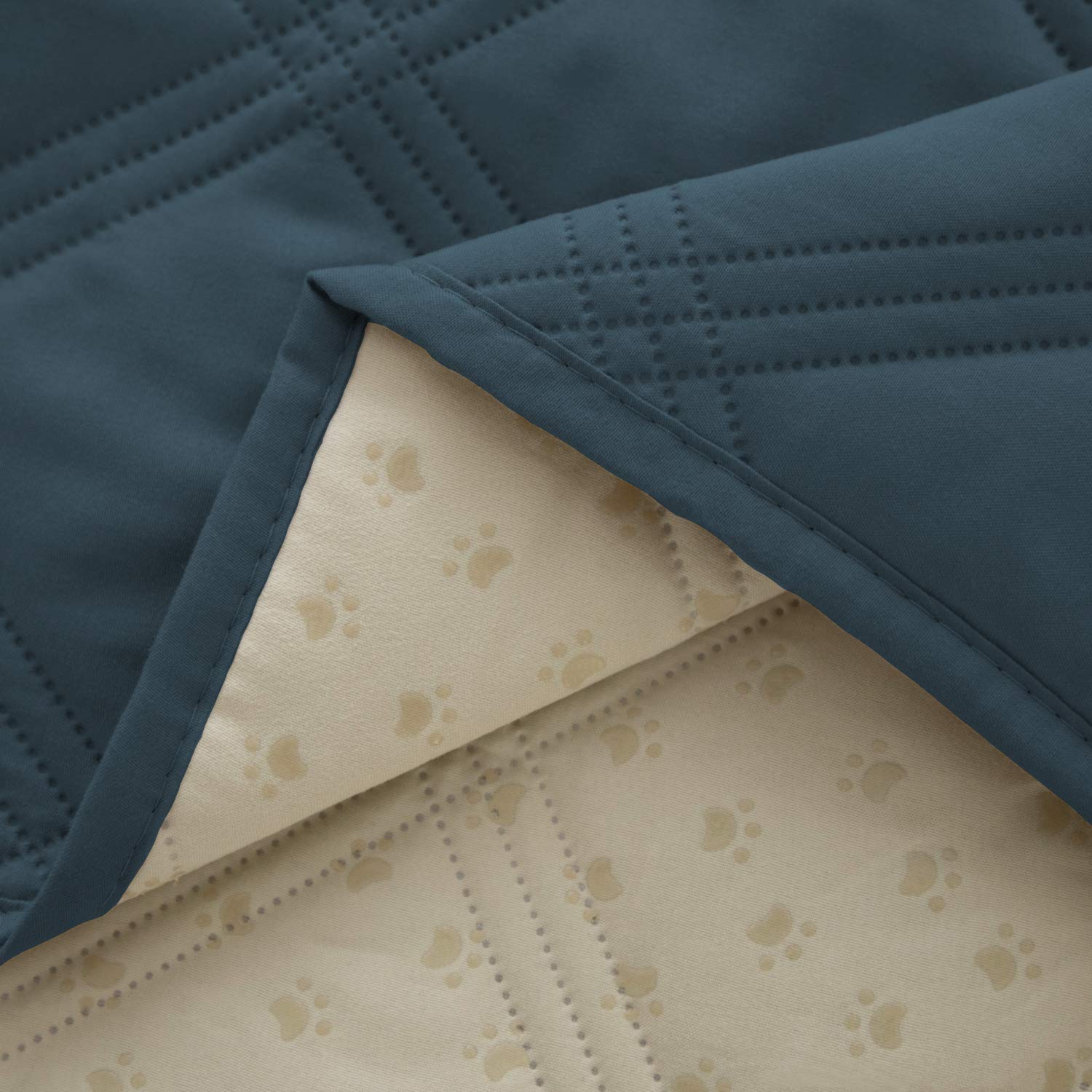 Ameritex Waterproof Dog Bed Cover - Navy Blue 40x50 Inch Pet Blanket with Anti-Slip Back