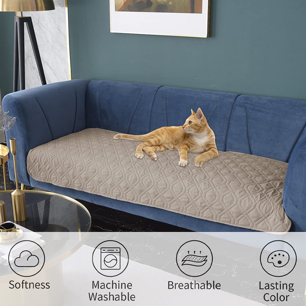 Ameritex Waterproof Dog Bed Cover - Reversible Microfiber Pet Blanket for Furniture